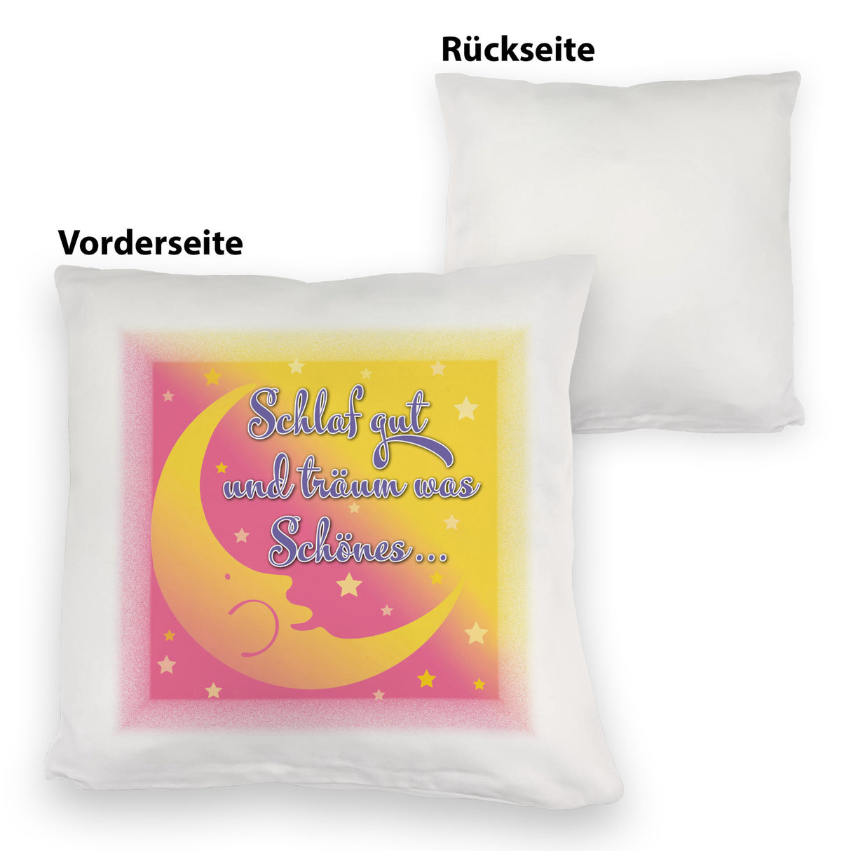 Schlaf gut und träum was Schönes Kissen mit Mond und Sterne
