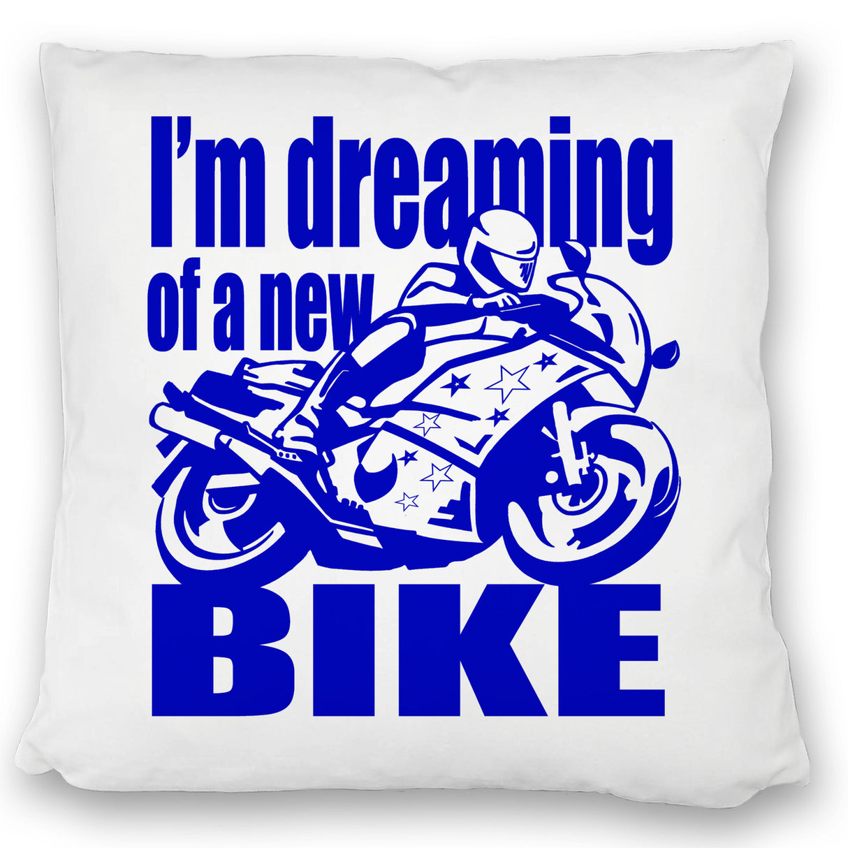 Biker Traum Kissen mit Motorrad und Spruch