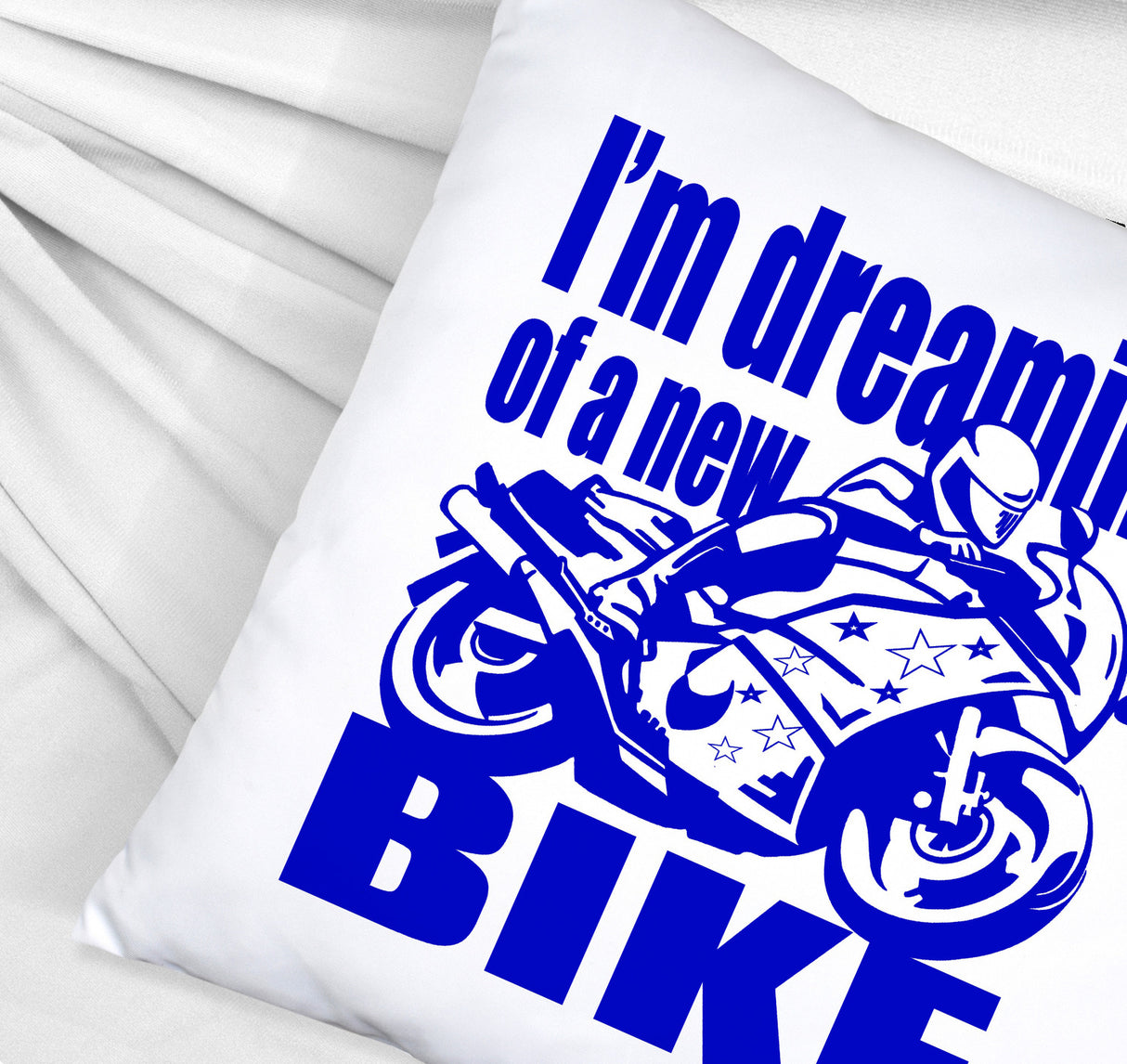 Biker Traum Kissen mit Motorrad und Spruch