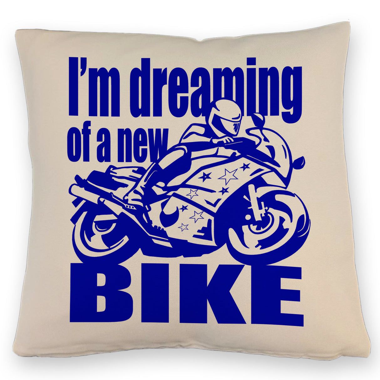 Biker Traum Kissen mit Motorrad und Spruch