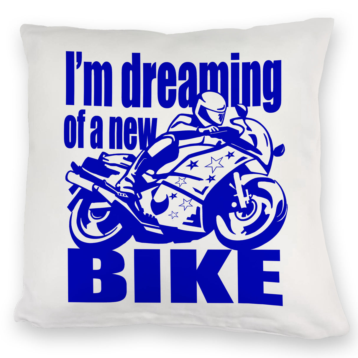 Biker Traum Kissen mit Motorrad und Spruch