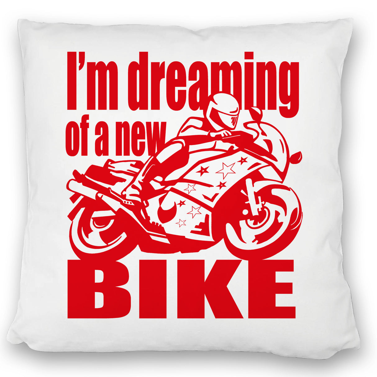 Biker Traum Kissen mit Motorrad und Spruch