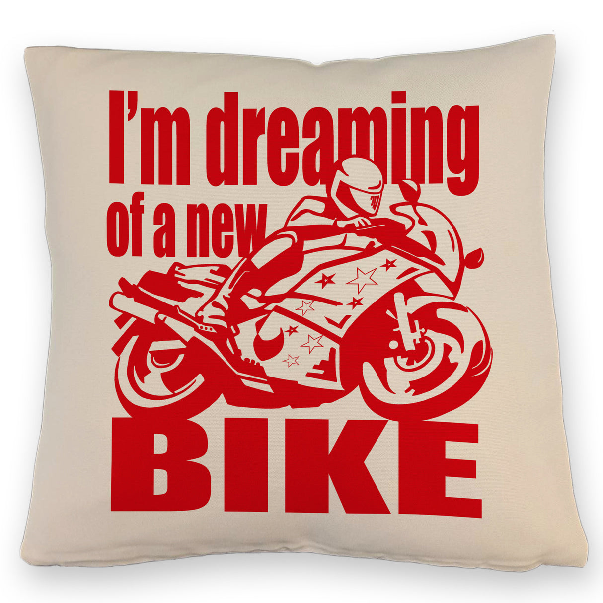 Biker Traum Kissen mit Motorrad und Spruch