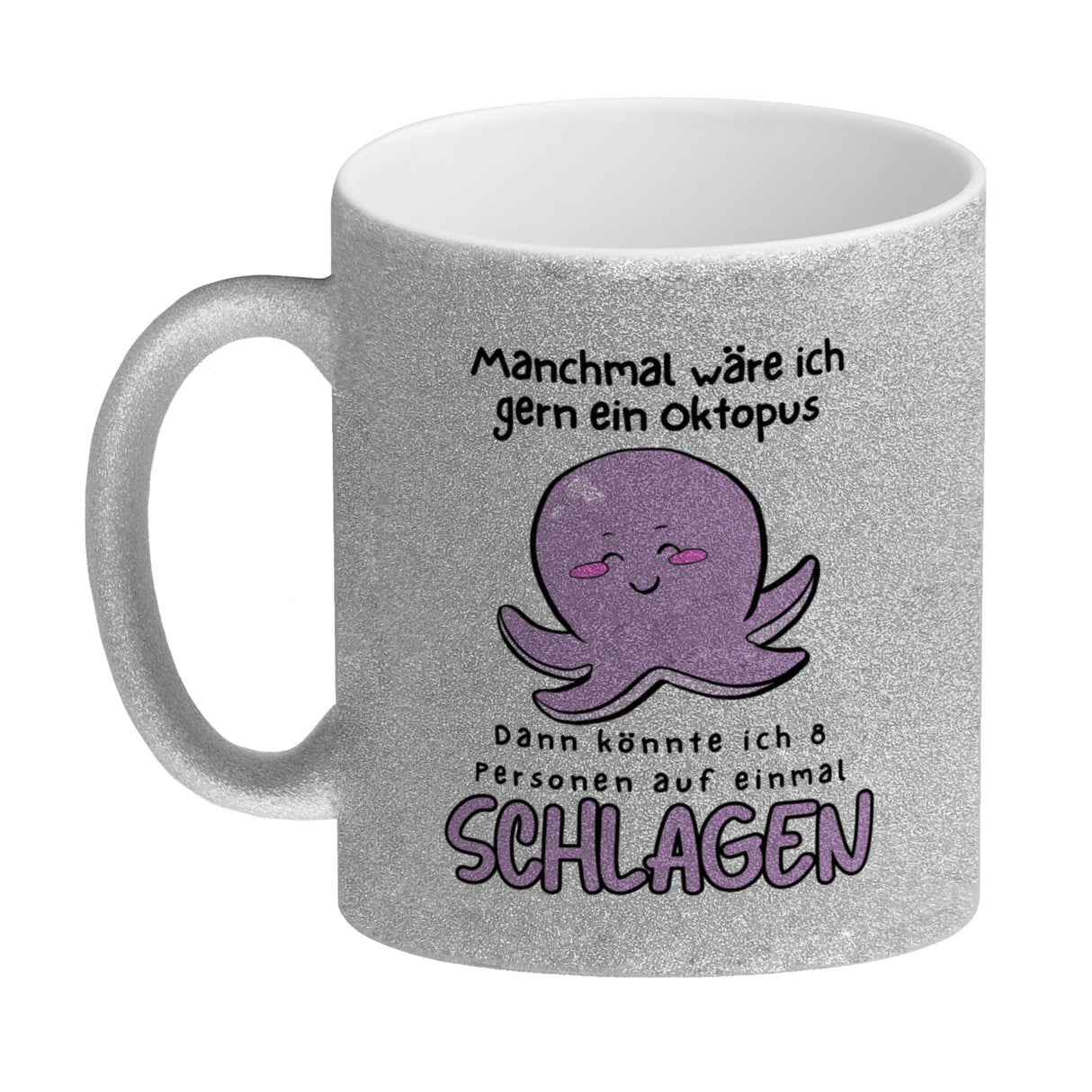 Kraken Kaffeebecher mit Spruch Manchmal wäre ich gern ein Oktopus