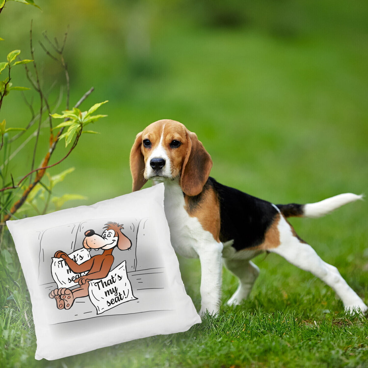 That's my seat! Hunde Kissen mit Comichund
