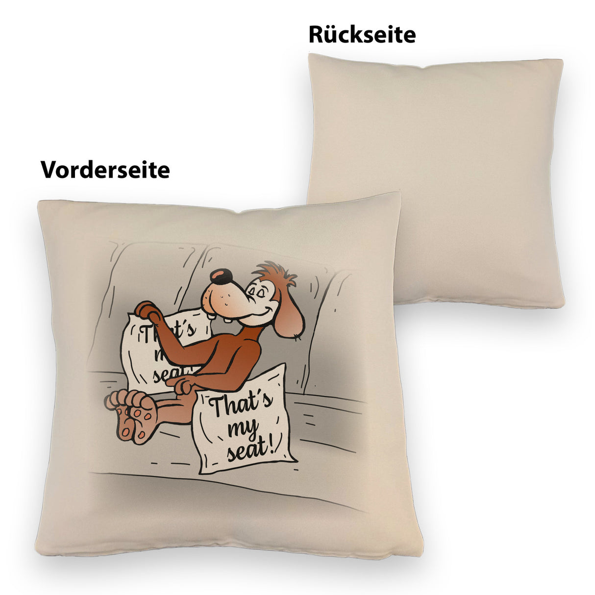 That's my seat! Hunde Kissen mit Comichund