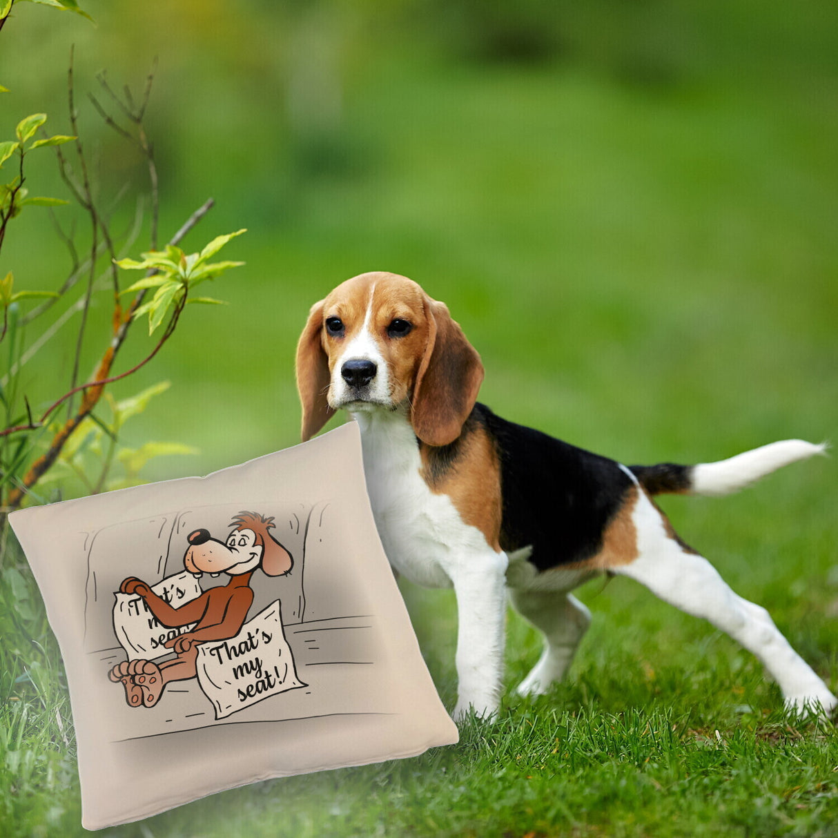 That's my seat! Hunde Kissen mit Comichund
