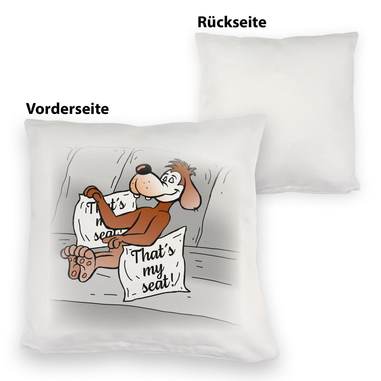 That's my seat! Hunde Kissen mit Comichund