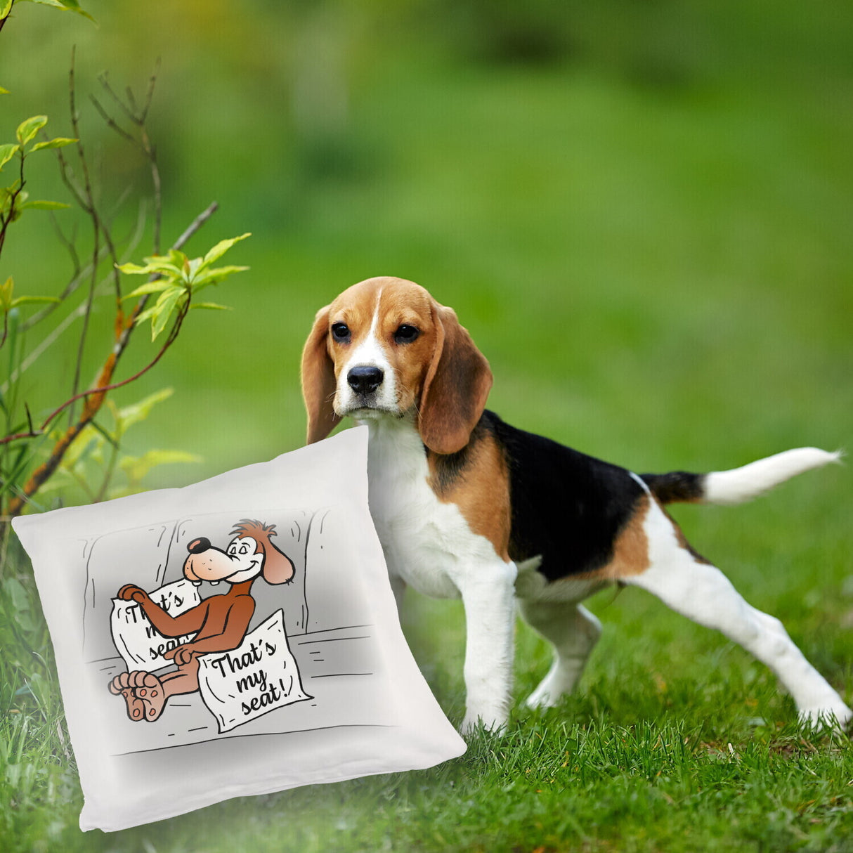 That's my seat! Hunde Kissen mit Comichund