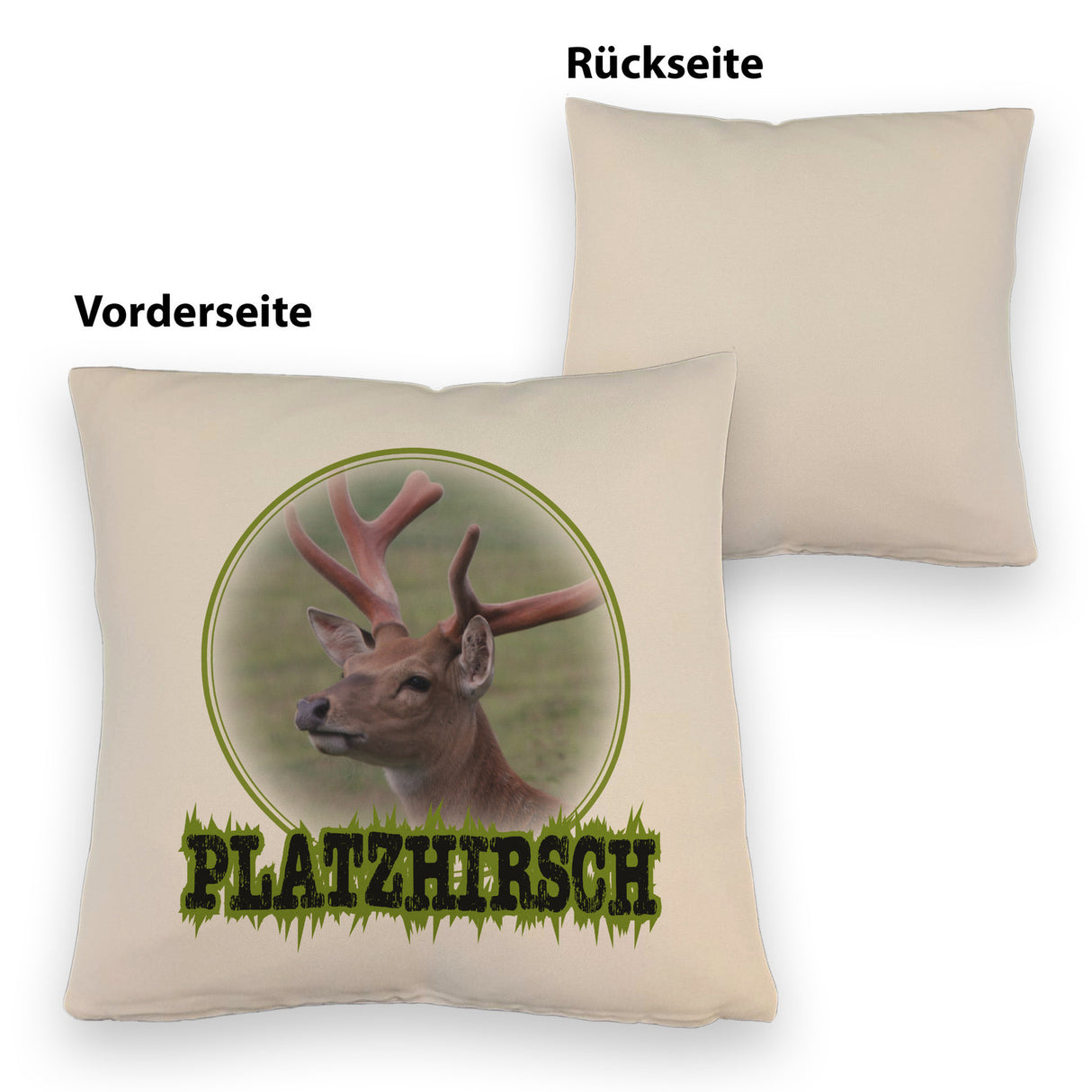 Platzhirsch Kissen mit Hirsch Motiv