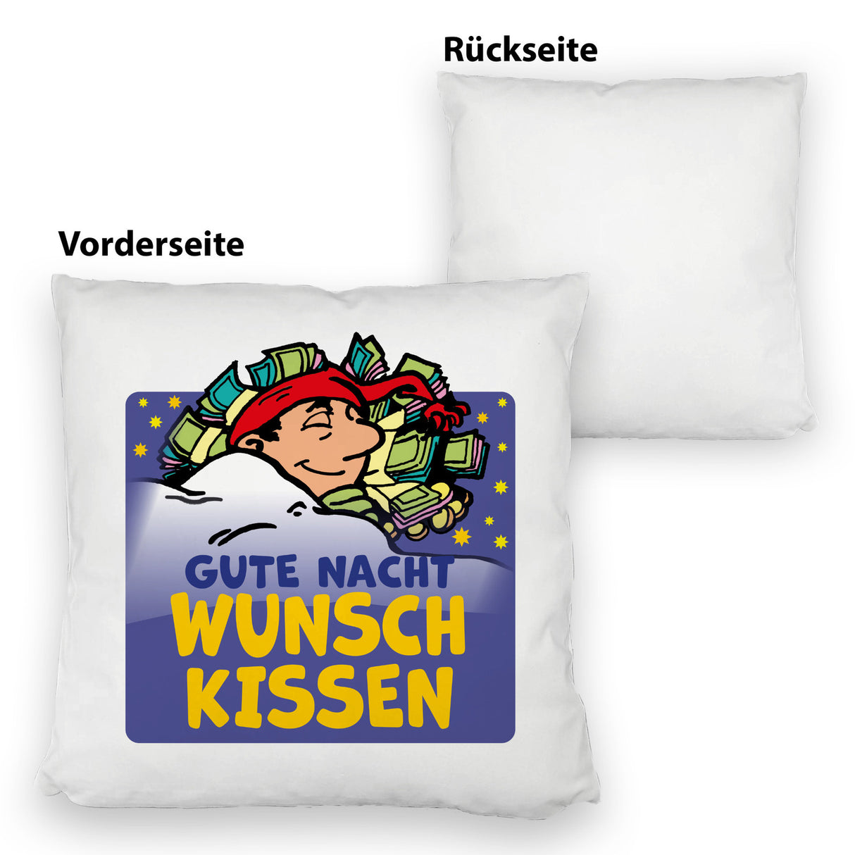 Wunsch Kissen mit Spruch Gute Nacht für traumhafte Erholung