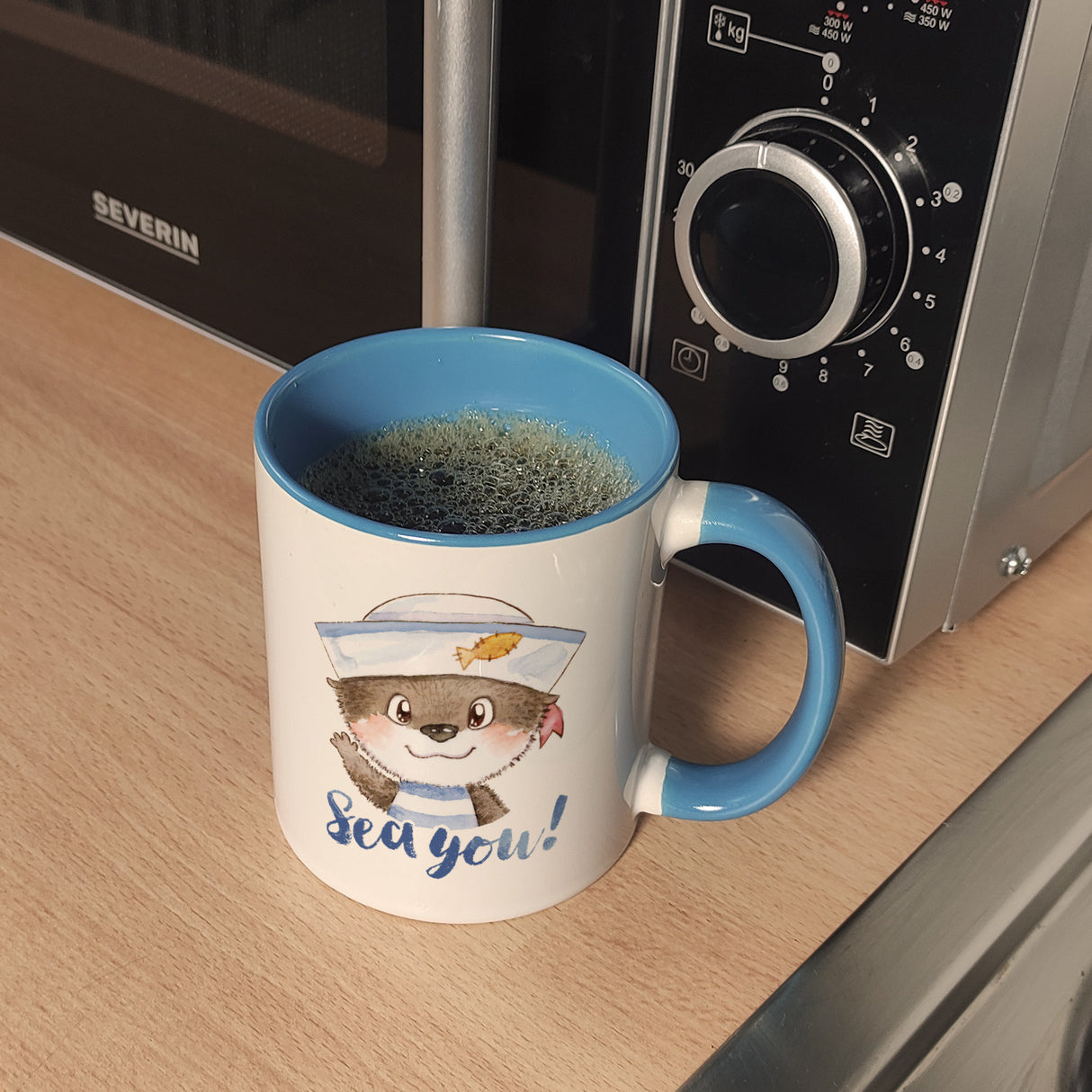 Ottfried der Otter Kaffeebecher mit Spruch - Sea you