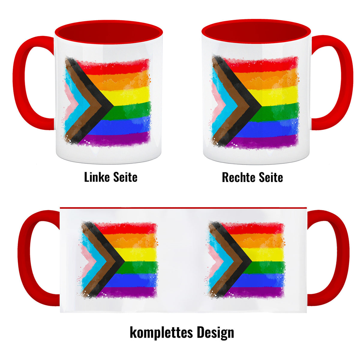 Progress-Pride-Flagge Kaffeebecher