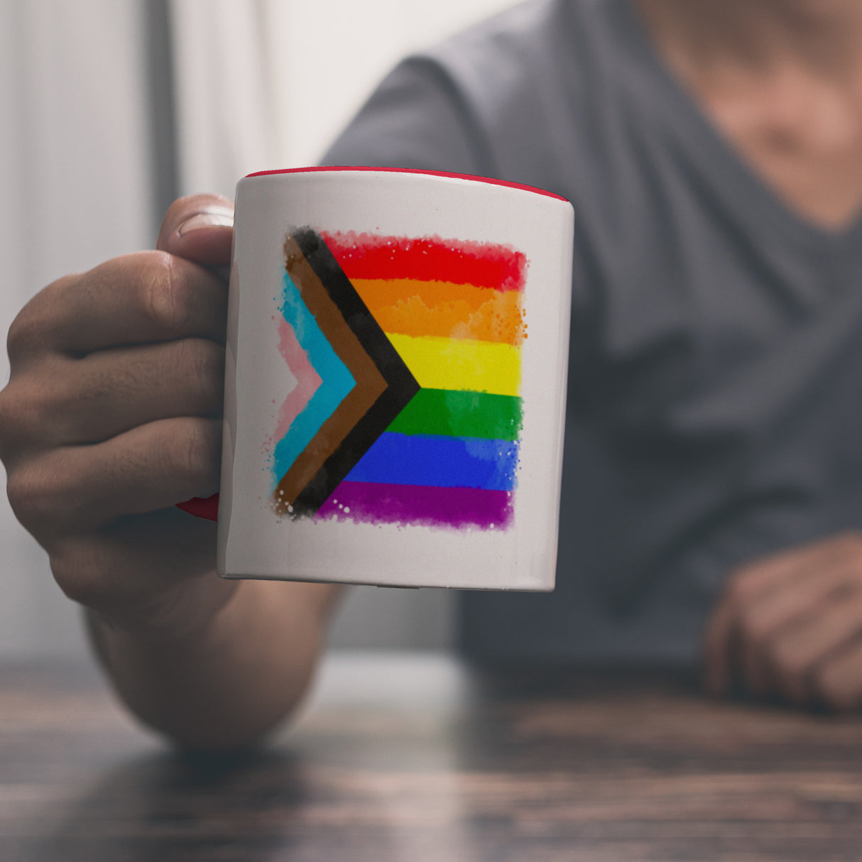 Progress-Pride-Flagge Kaffeebecher