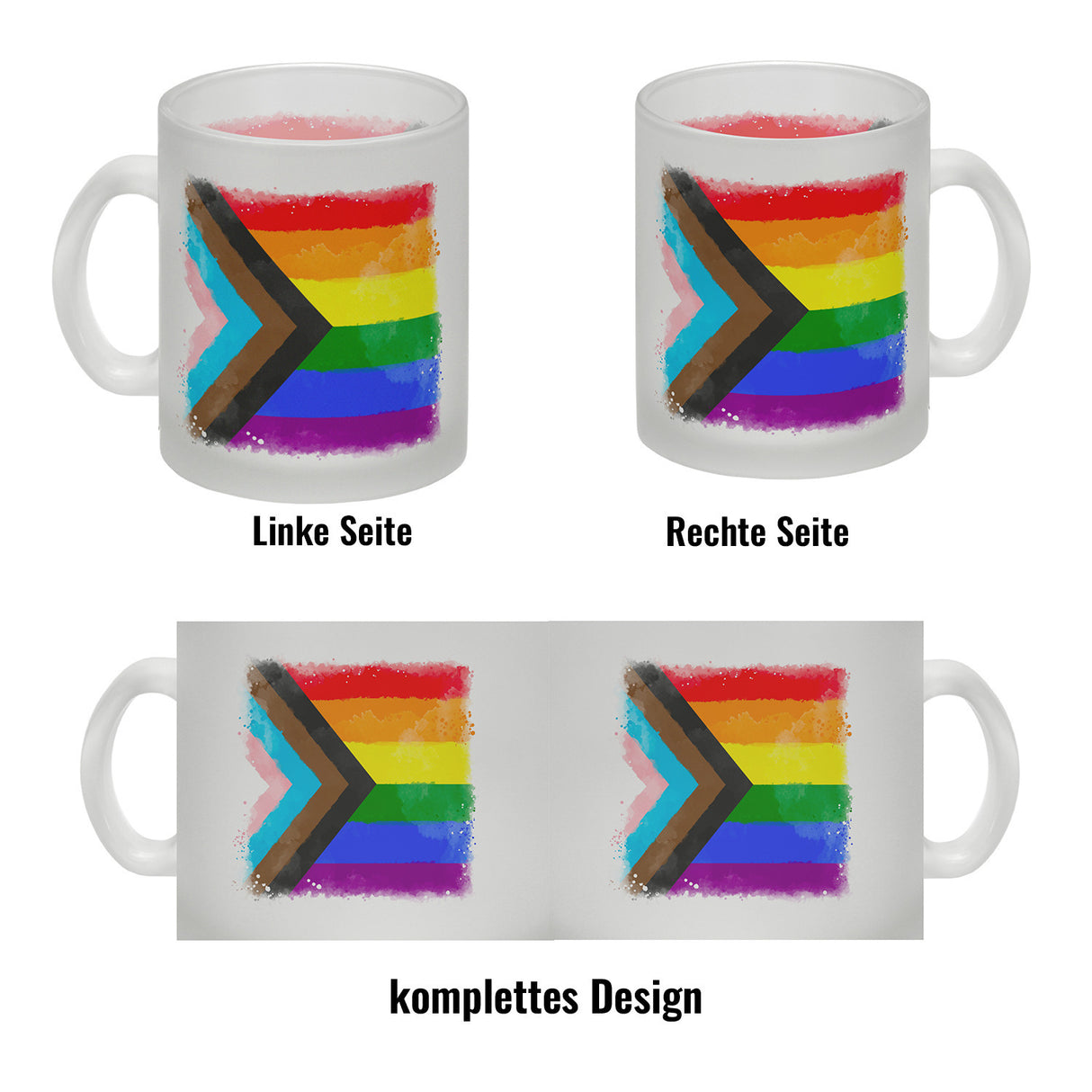 Progress-Pride-Flagge Kaffeebecher