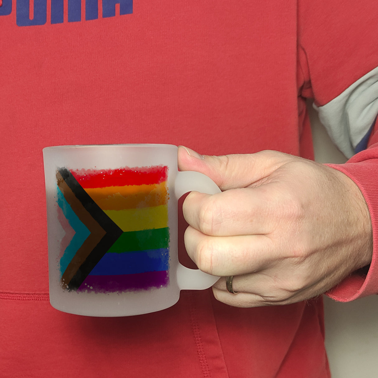 Progress-Pride-Flagge Kaffeebecher
