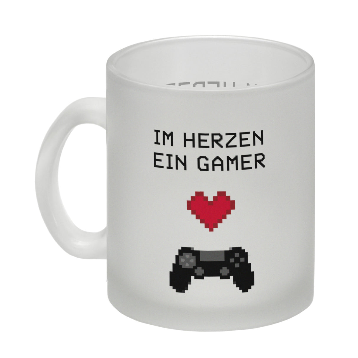 Game Controller Kaffeebecher mit Spruch Im Herzen ein Gamer