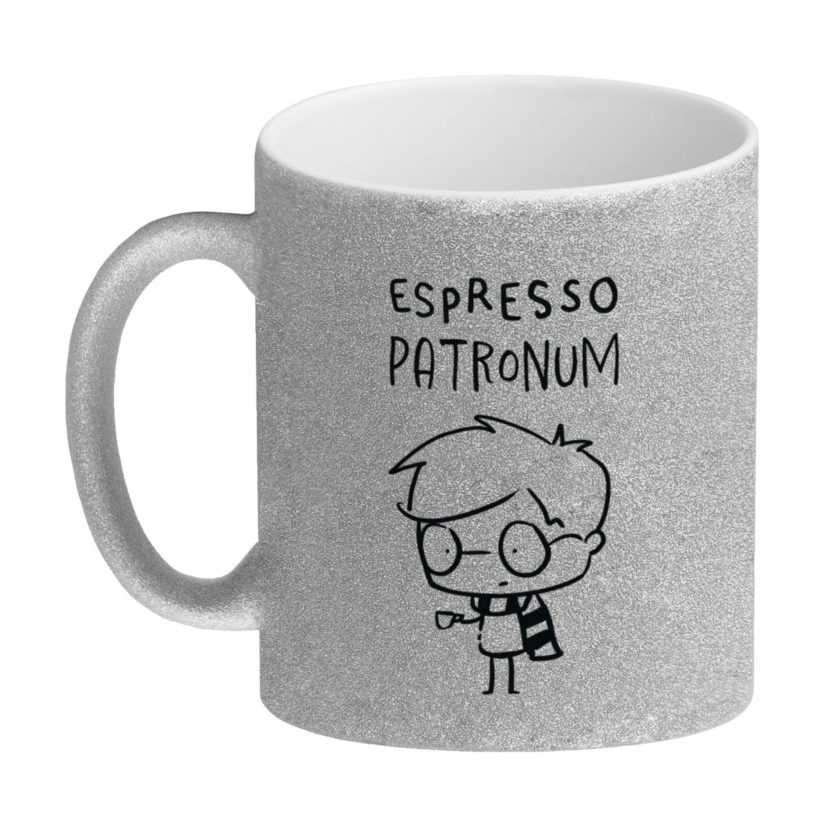 Zauberer mit Espresso Kaffeebecher mit Spruch Espresso Patronum