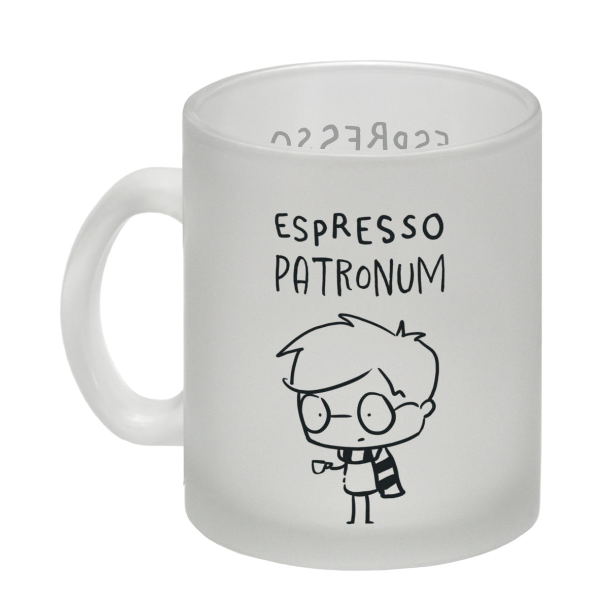 Zauberer mit Espresso Kaffeebecher mit Spruch Espresso Patronum