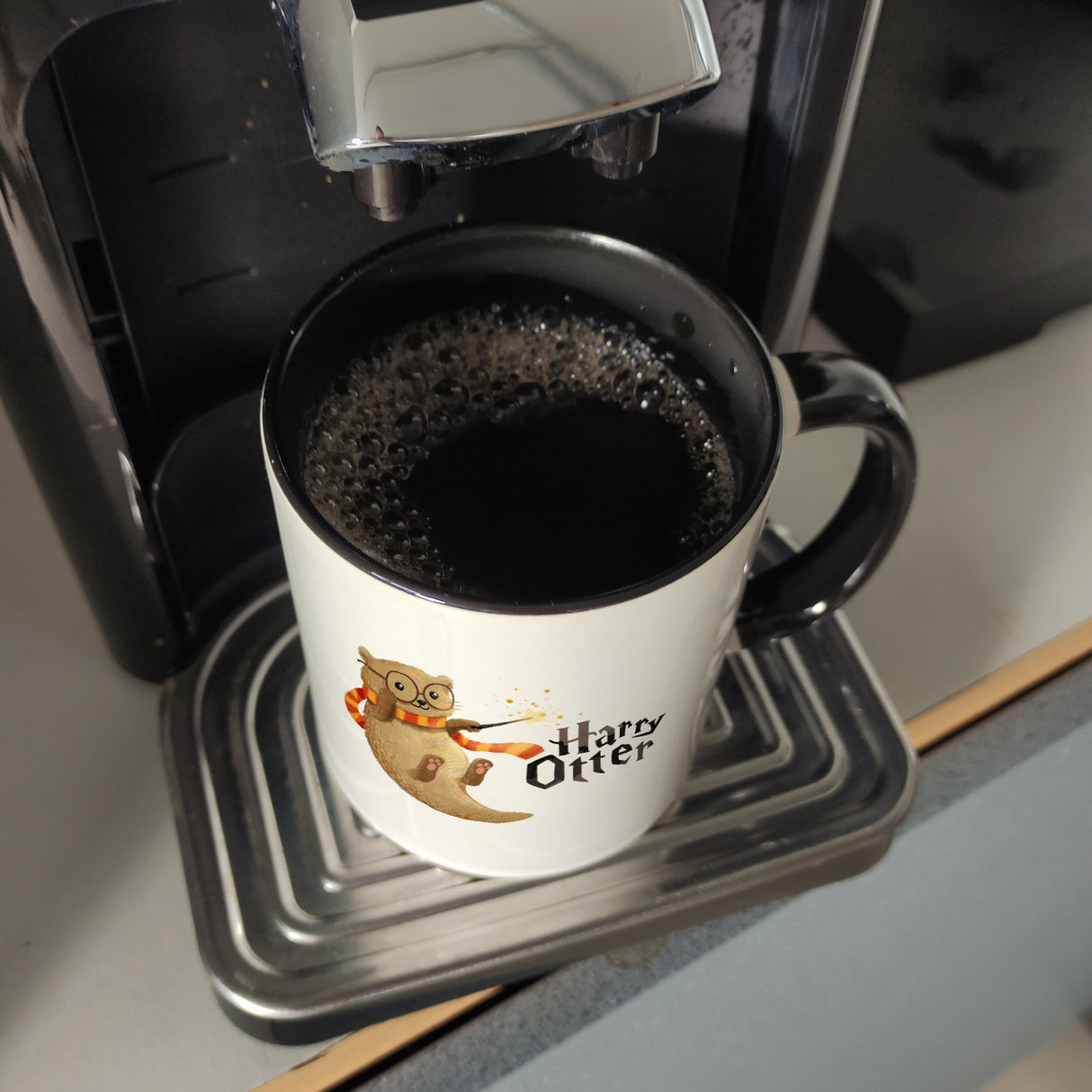 Harry Otter mit Zauberstab Kaffeebecher
