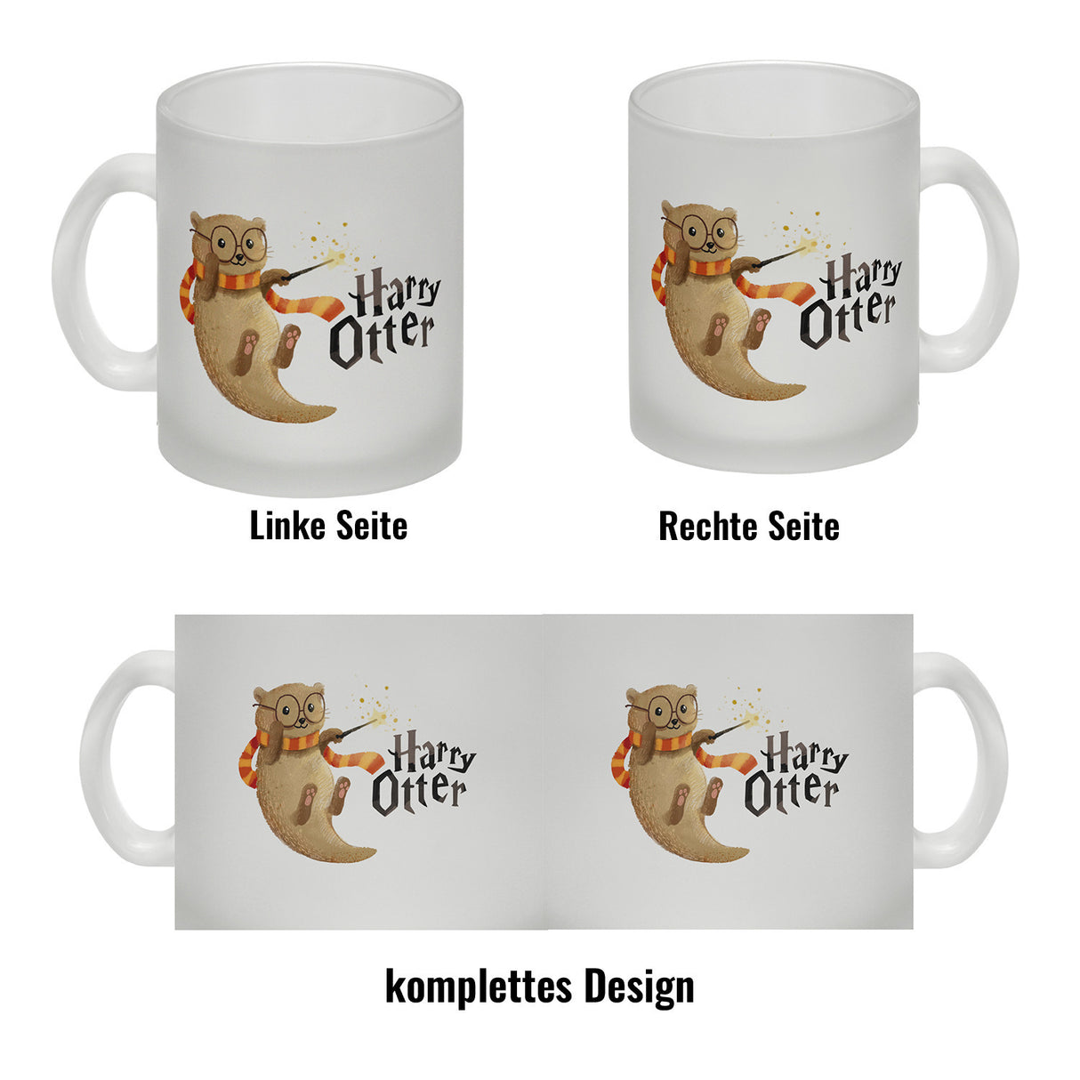 Harry Otter mit Zauberstab Kaffeebecher