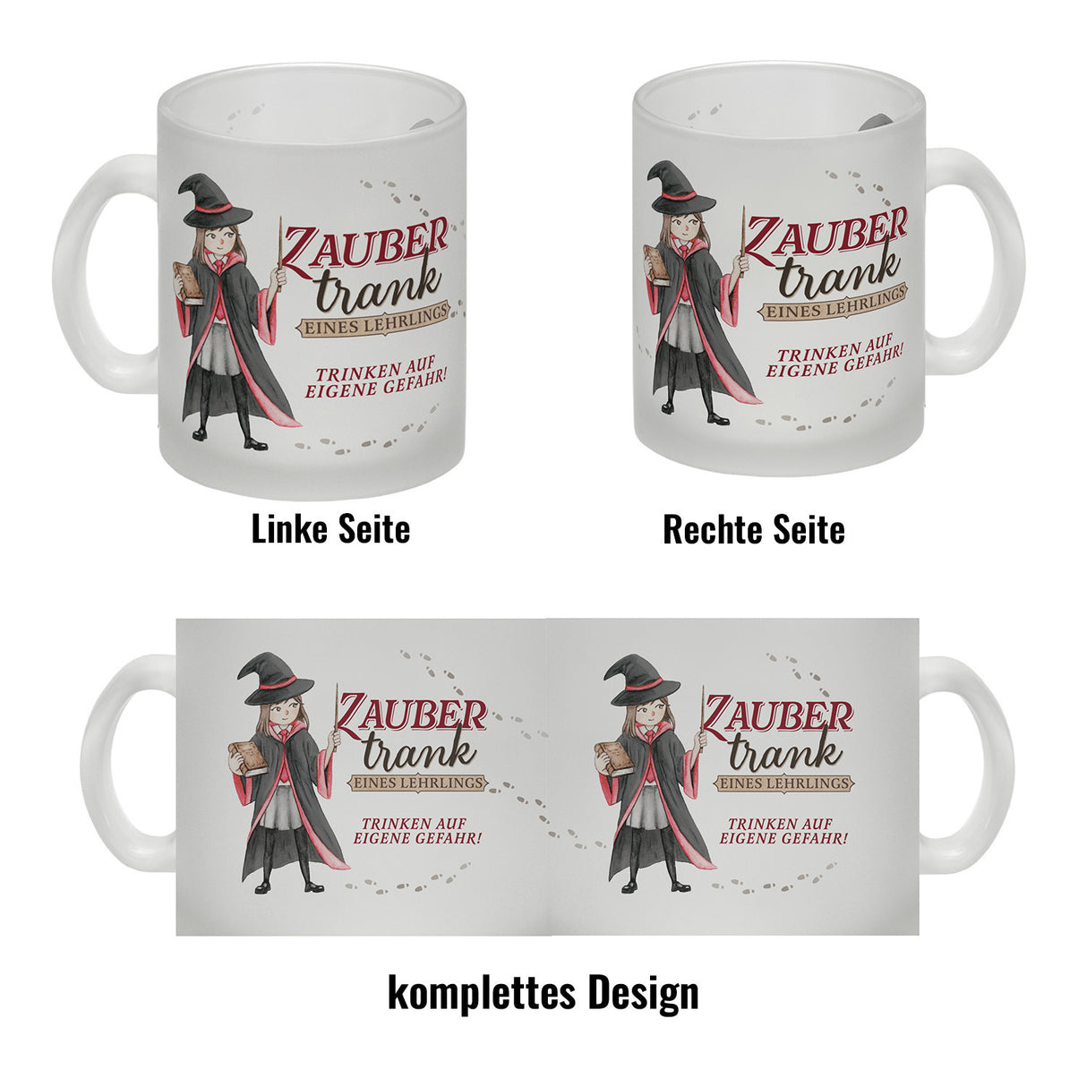 Zaubertrank Kaffeebecher mit Zauberschülerin