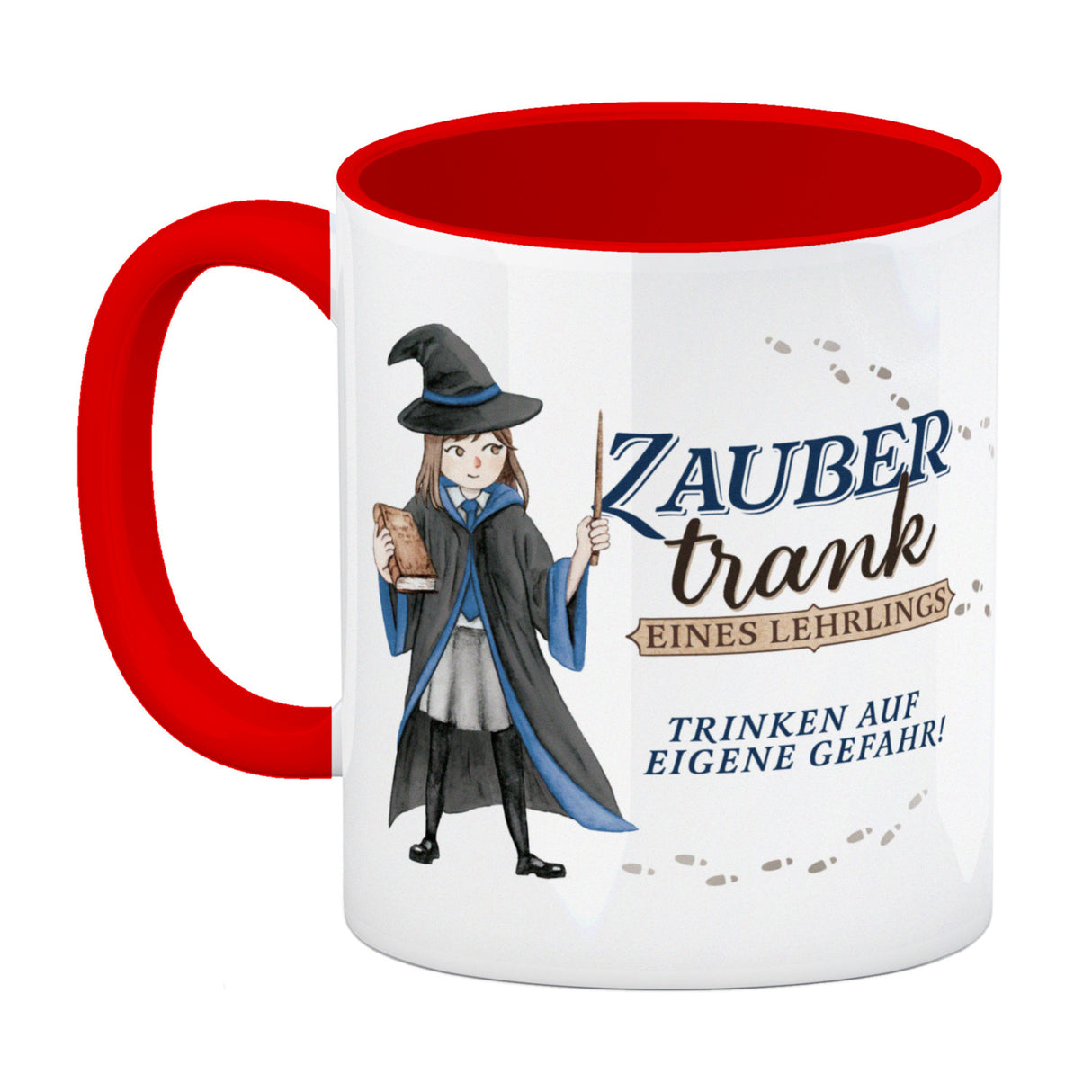 Zaubertrank Kaffeebecher mit Zauberschülerin