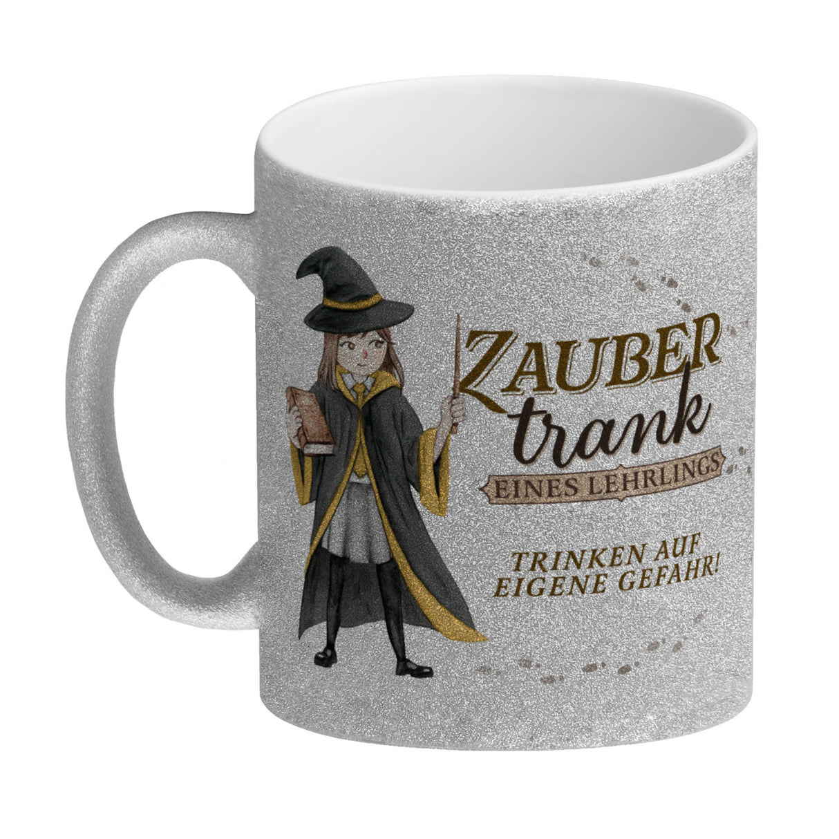 Zaubertrank Kaffeebecher mit Zauberschülerin