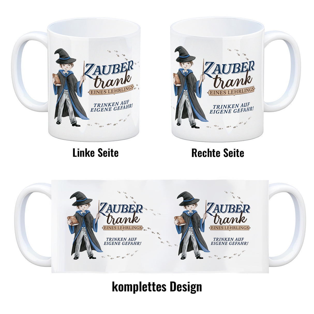 Zaubertrank Kaffeebecher mit Zauberschüler