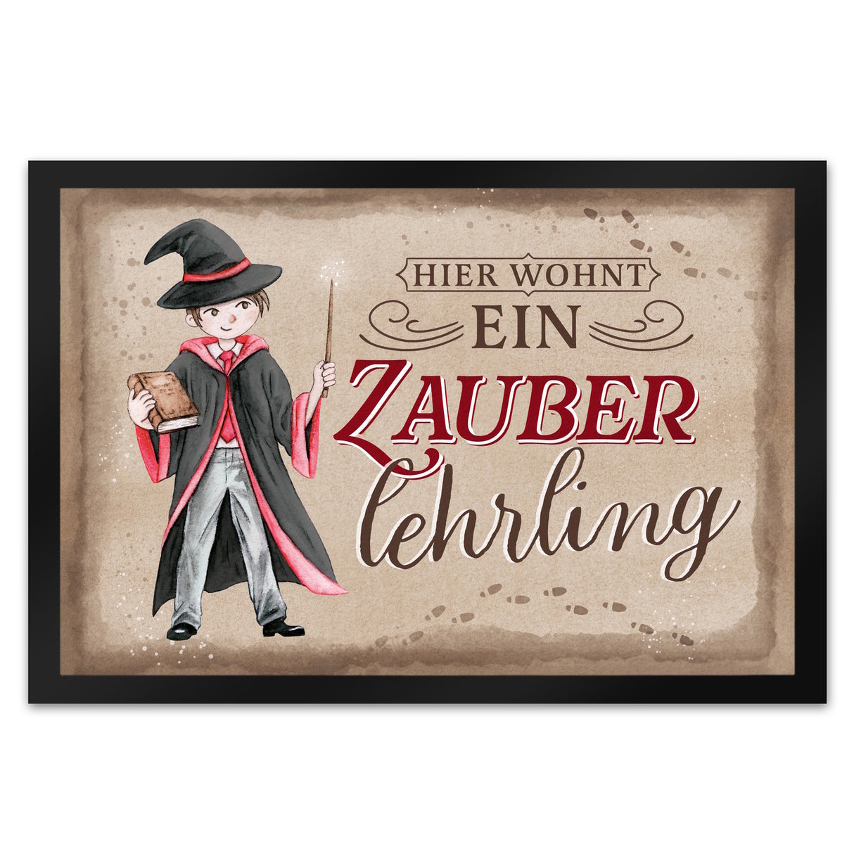 Zauberlehrling Fußmatte in 35x50 cm mit Zauberschüler