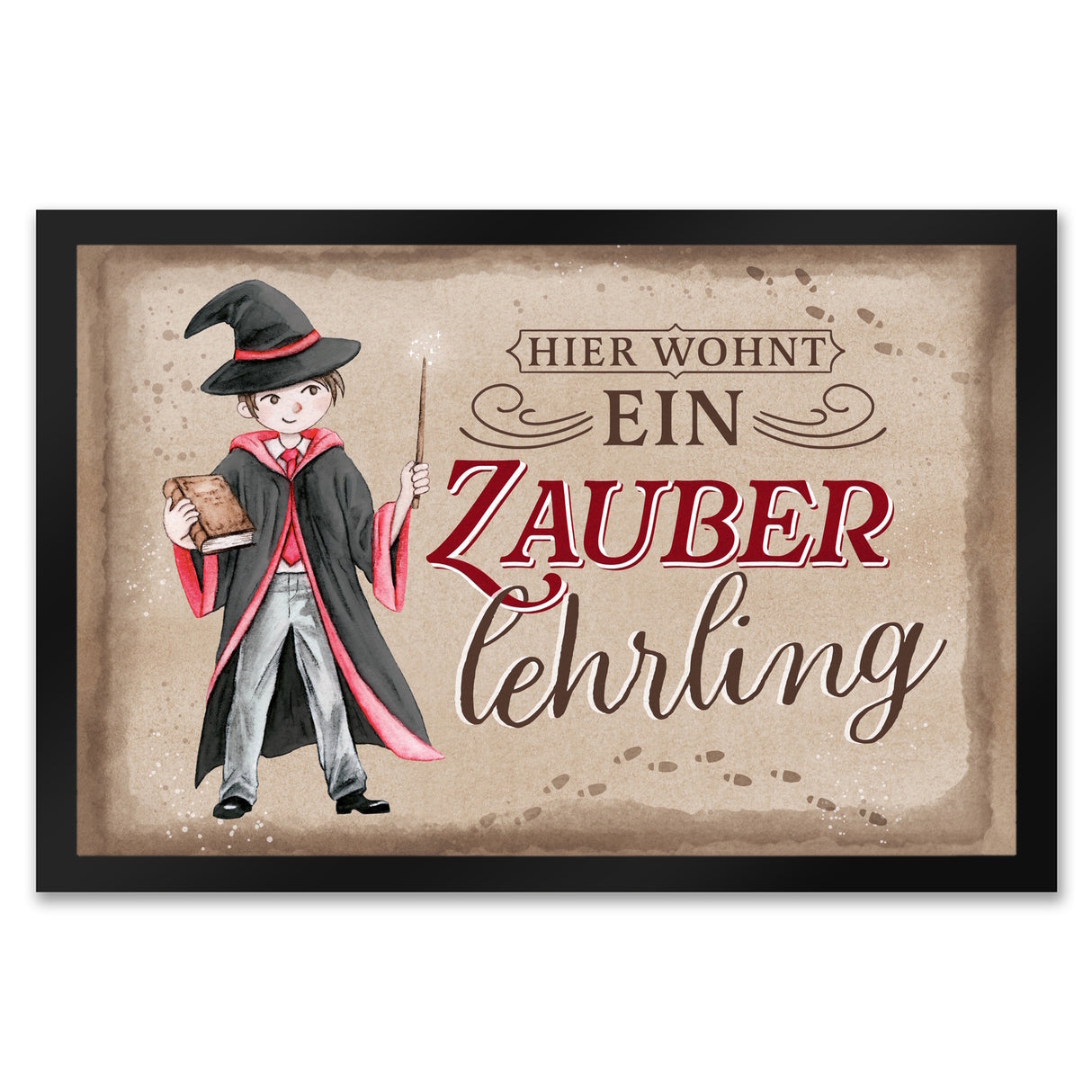Zauberlehrling Fußmatte in 35x50 cm mit Zauberschüler