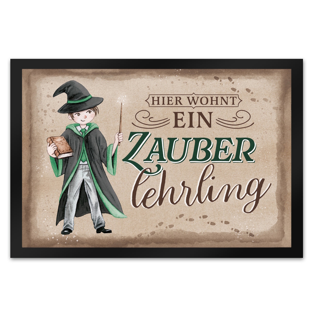 Zauberlehrling Fußmatte in 35x50 cm mit Zauberschüler