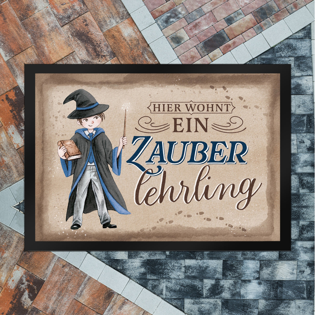 Zauberlehrling Fußmatte in 35x50 cm mit Zauberschüler