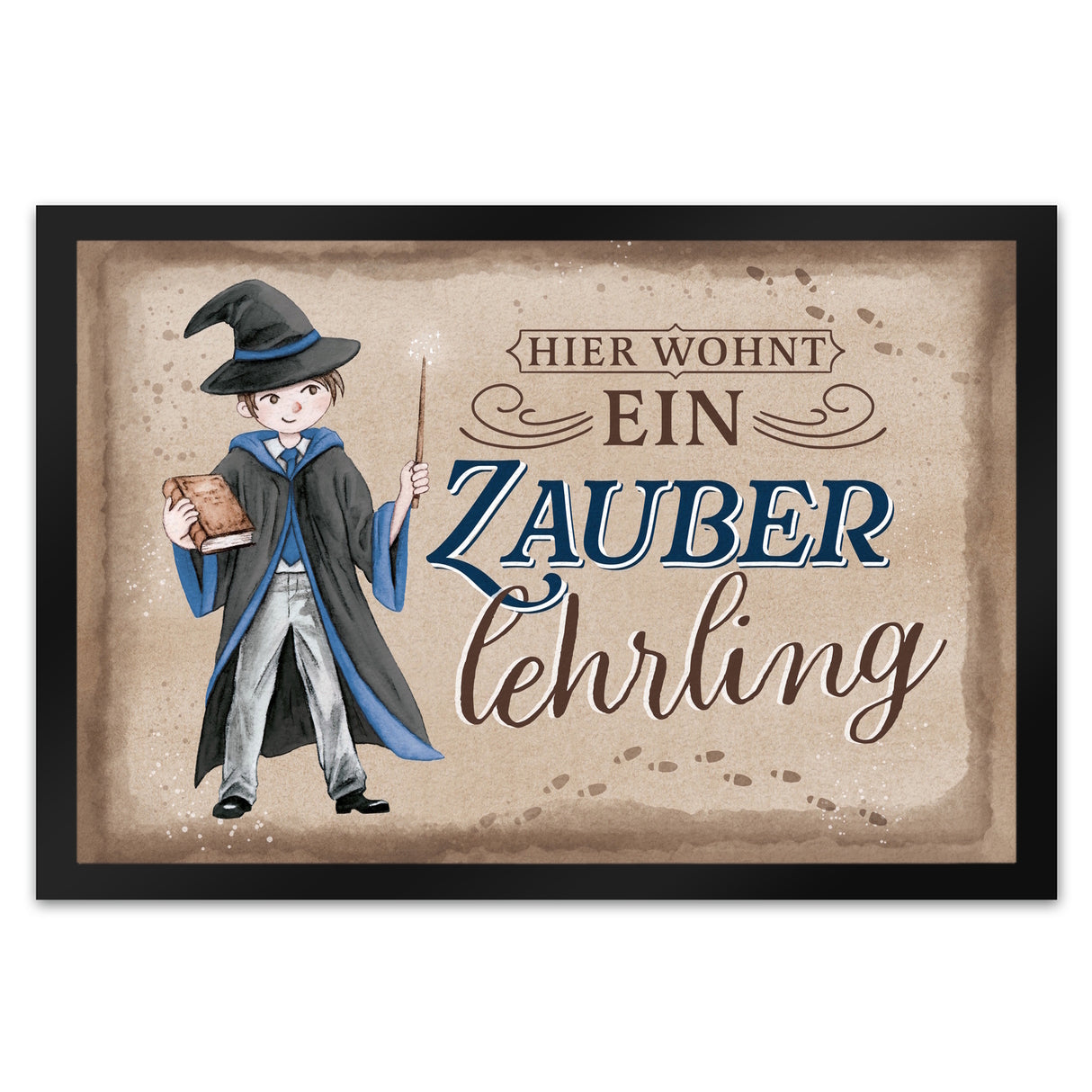 Zauberlehrling Fußmatte in 35x50 cm mit Zauberschüler