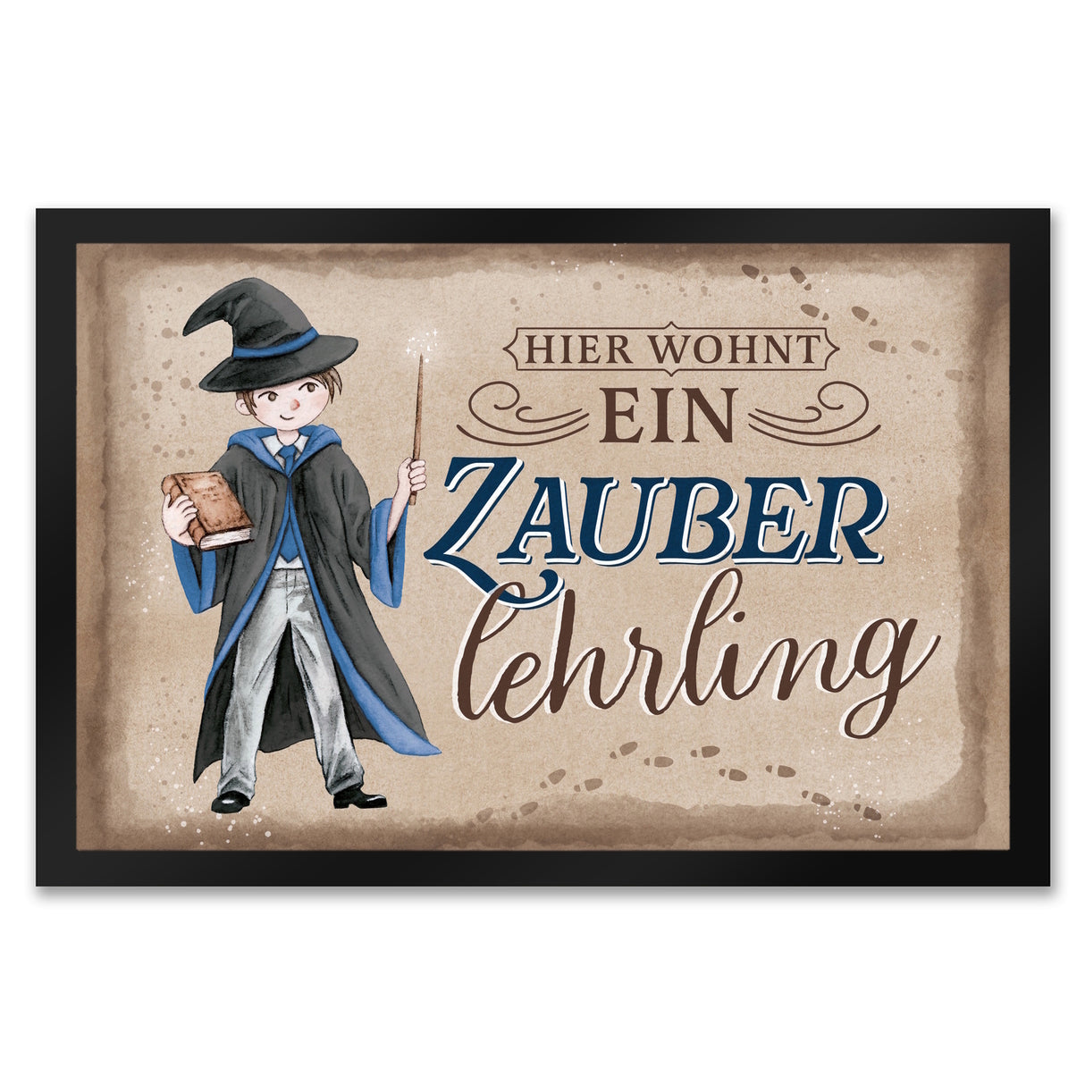 Zauberlehrling Fußmatte in 35x50 cm mit Zauberschüler