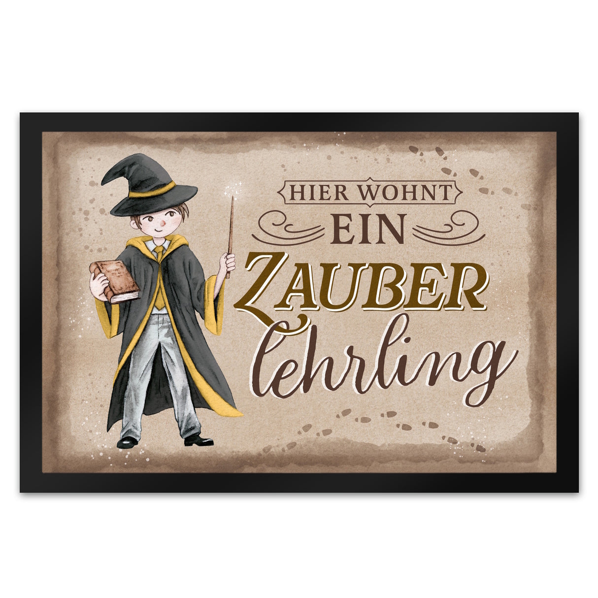 Zauberlehrling Fußmatte in 35x50 cm mit Zauberschüler