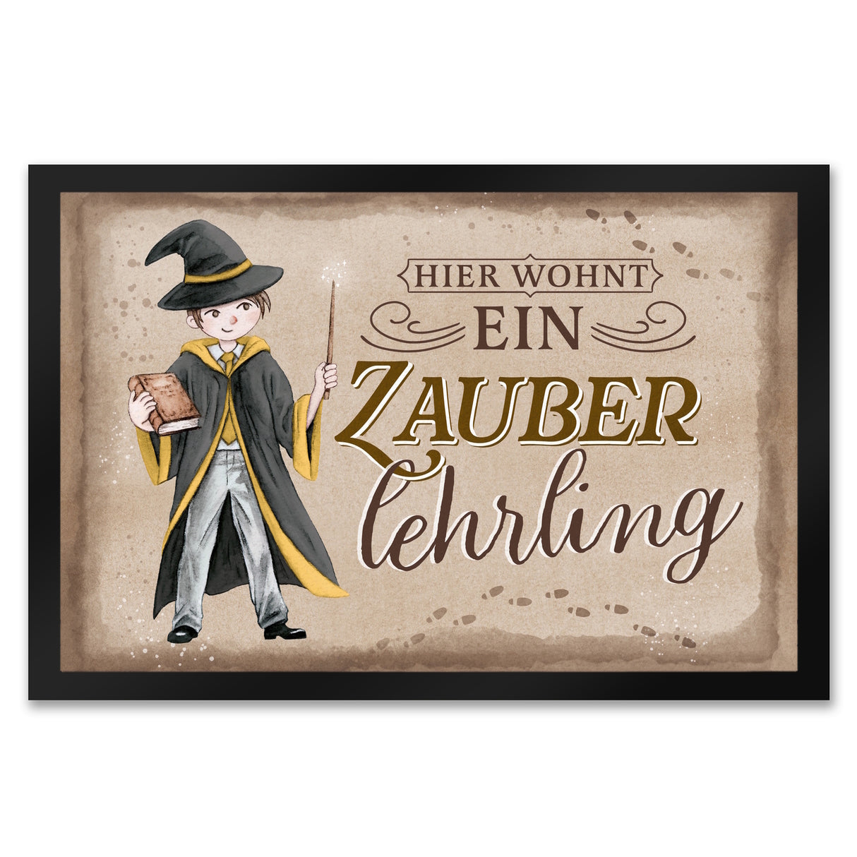 Zauberlehrling Fußmatte in 35x50 cm mit Zauberschüler