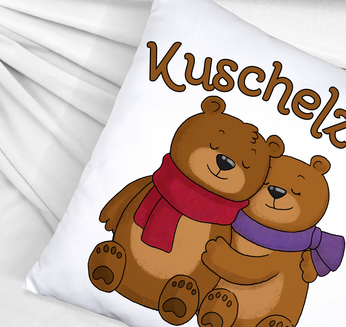 Kuschelzeit Kissen mit niedlichem Bärenpärchen