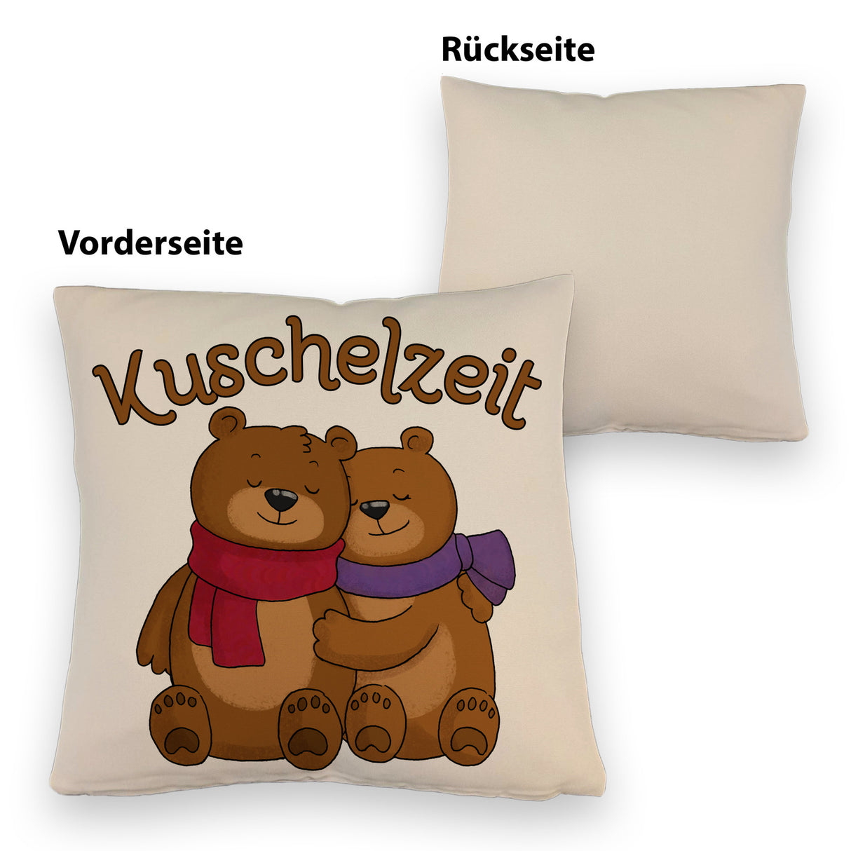 Kuschelzeit Kissen mit niedlichem Bärenpärchen