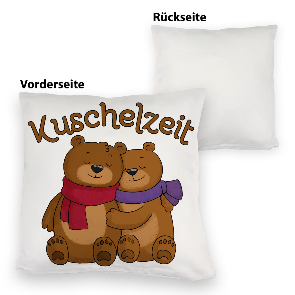 Kuschelzeit Kissen mit niedlichem Bärenpärchen