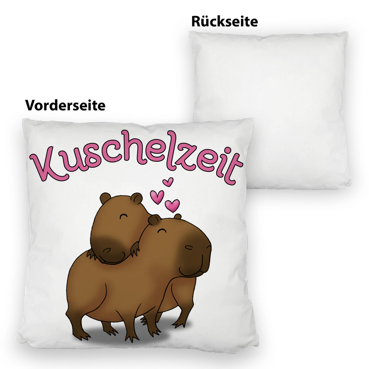 Kuschelzeit Kissen mit niedlichem Capybarapärchen
