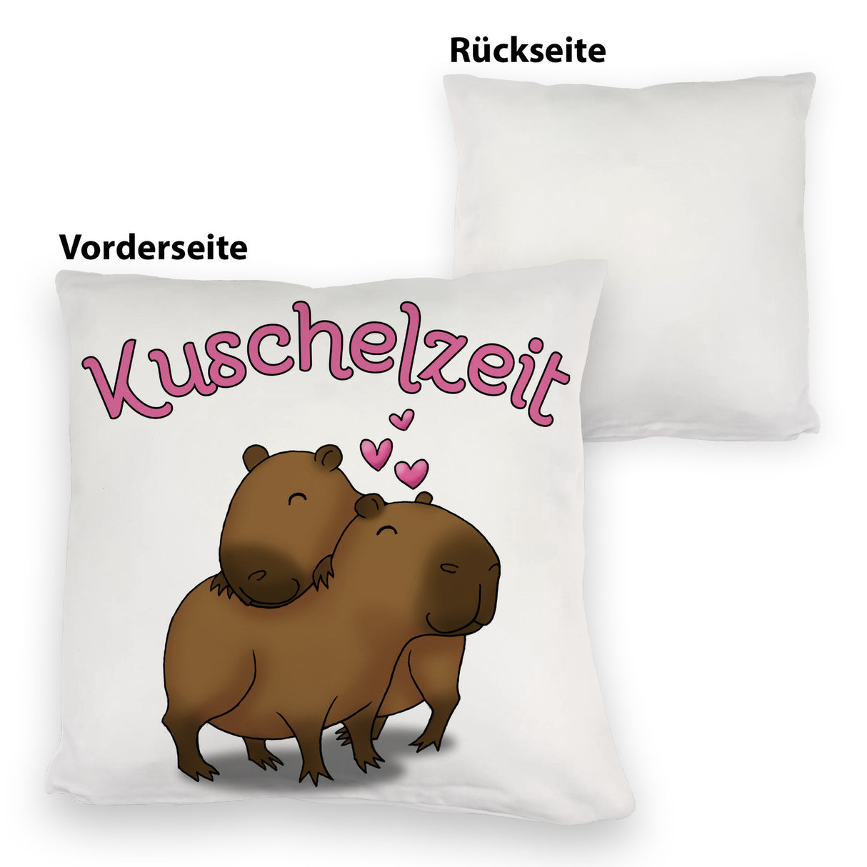 Kuschelzeit Kissen mit niedlichem Capybarapärchen