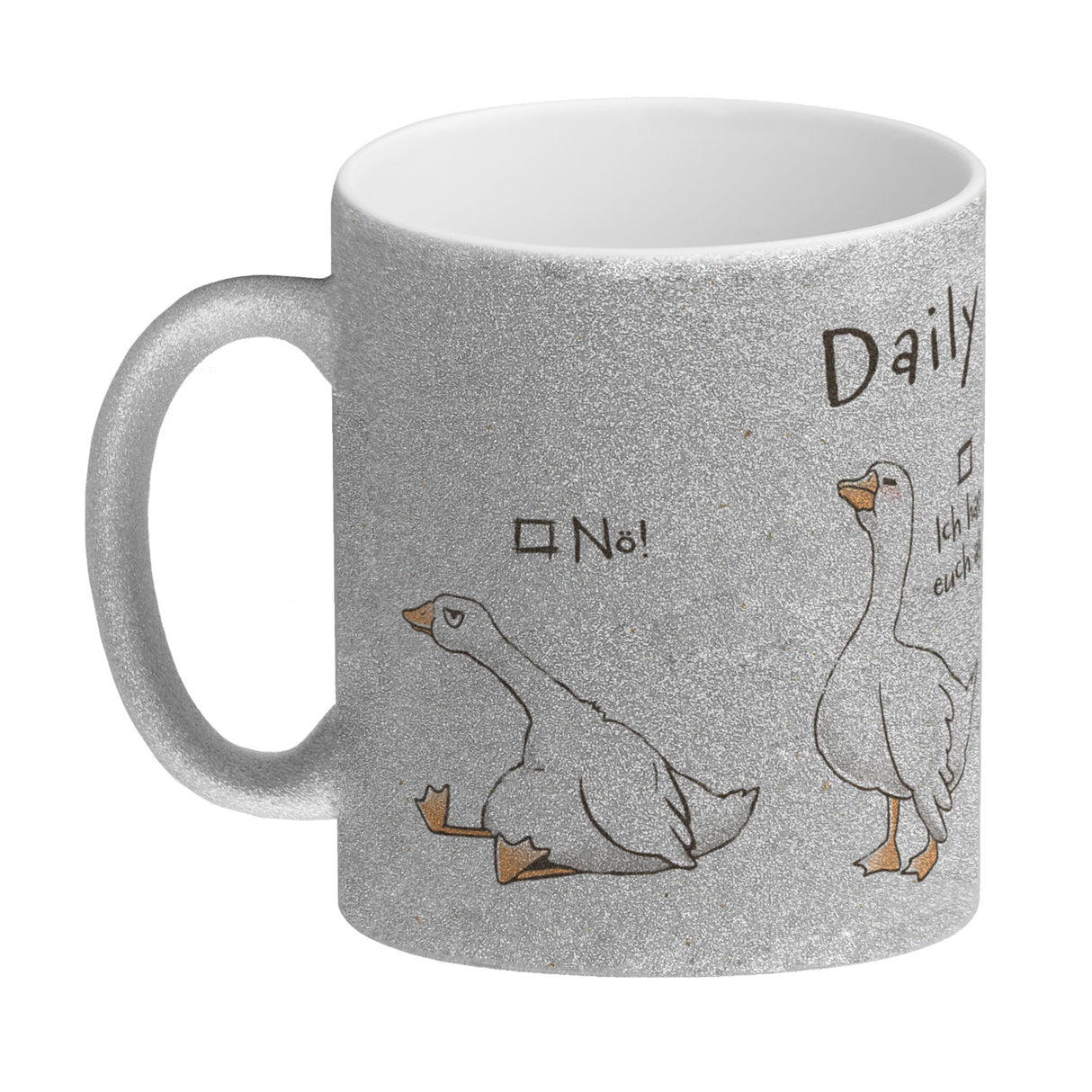 Gilbert die Gans Kaffeebecher mit Spruch Daily Mood