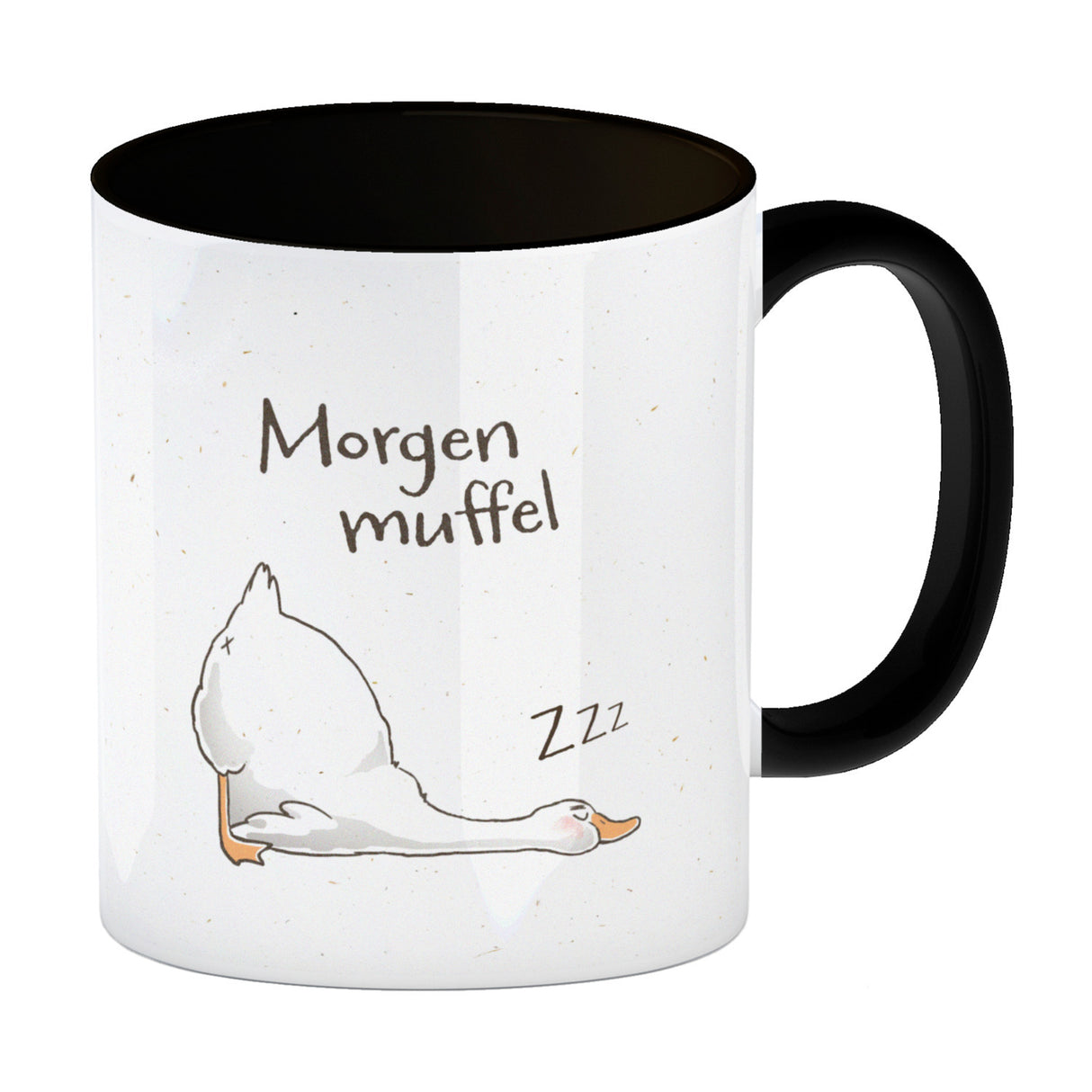 Gilbert die Gans Kaffeebecher mit Spruch Morgenmuffel