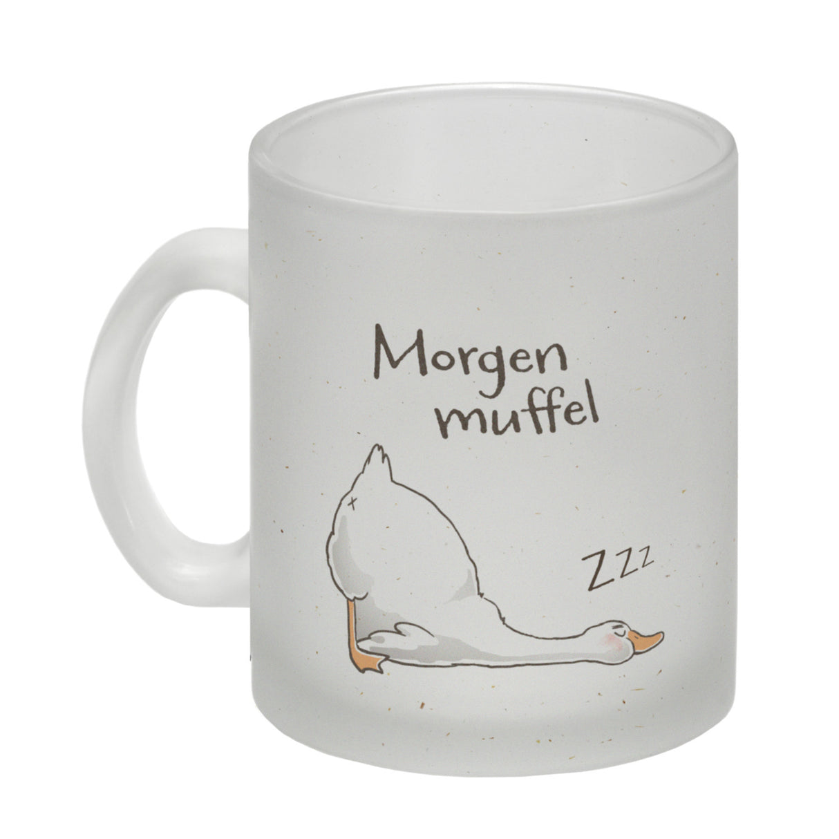 Gilbert die Gans Kaffeebecher mit Spruch Morgenmuffel