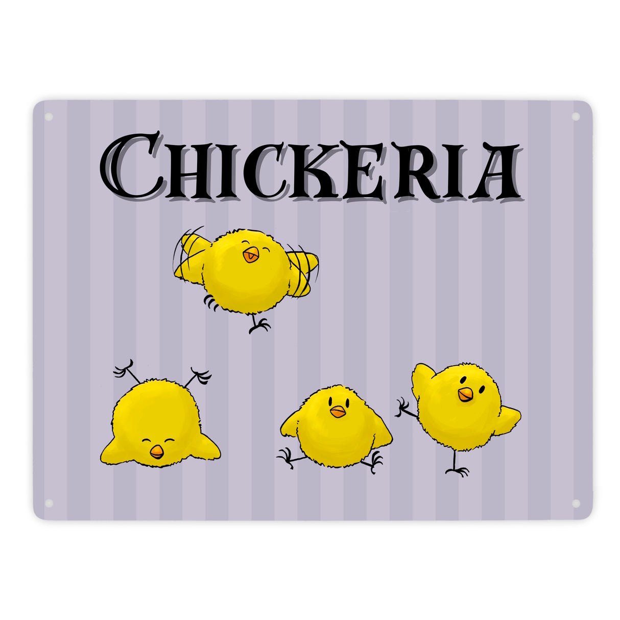 Chickeria Küken Metallschild in 15x20 cm