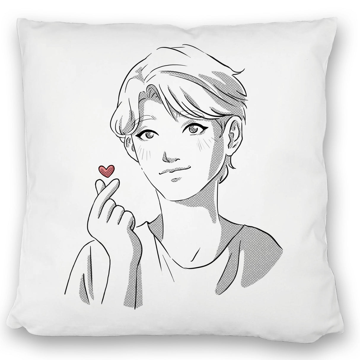 K-Pop Kissen mit Manga Charakter in Farbe