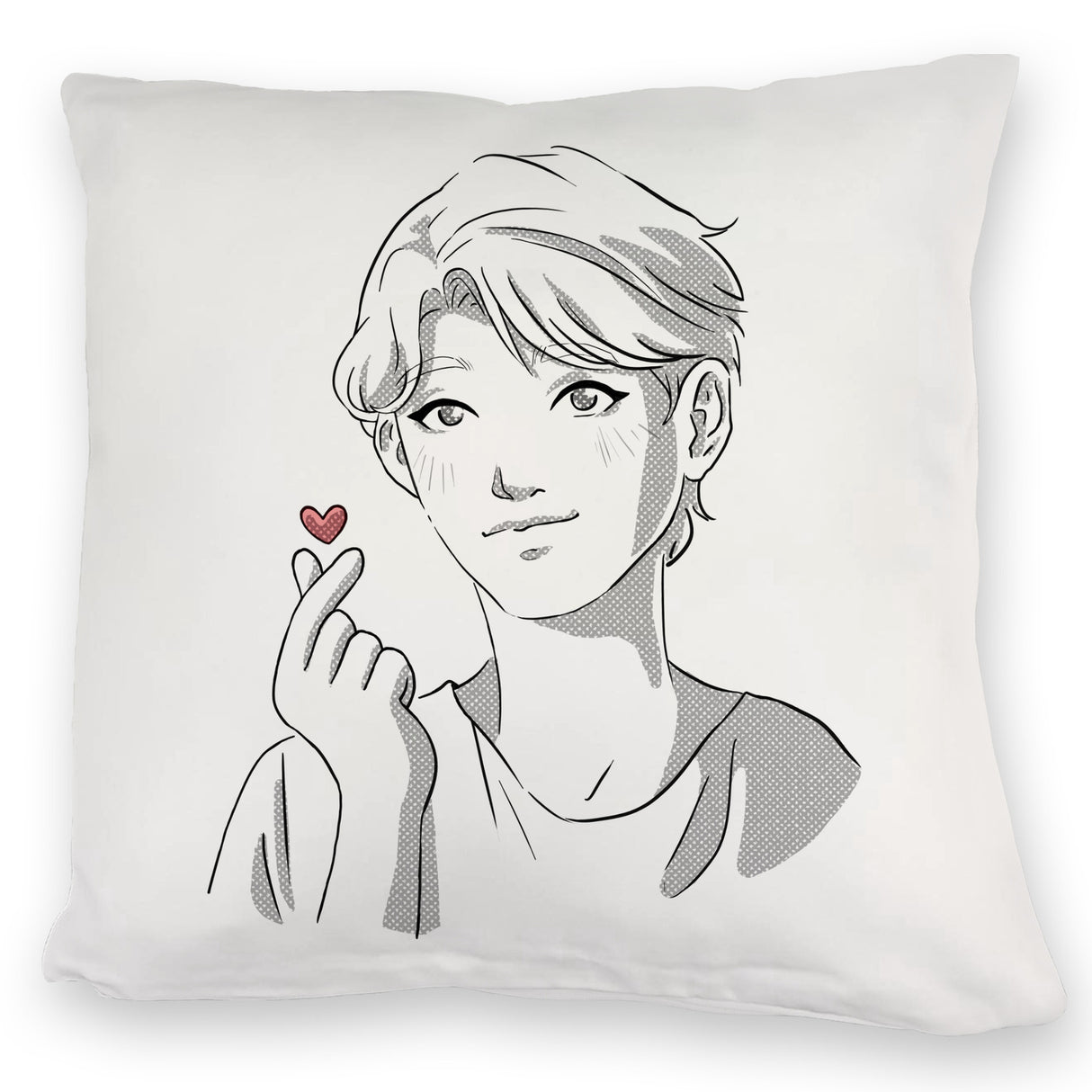 K-Pop Kissen mit Manga Charakter in Farbe