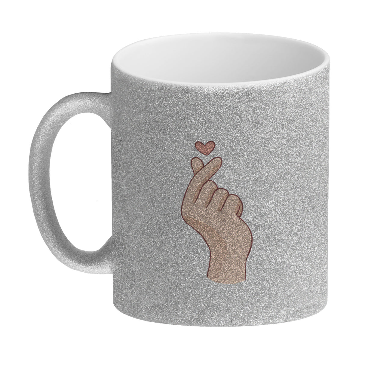 K-Pop Kaffeebecher in Farbe mit Herzsymbol
