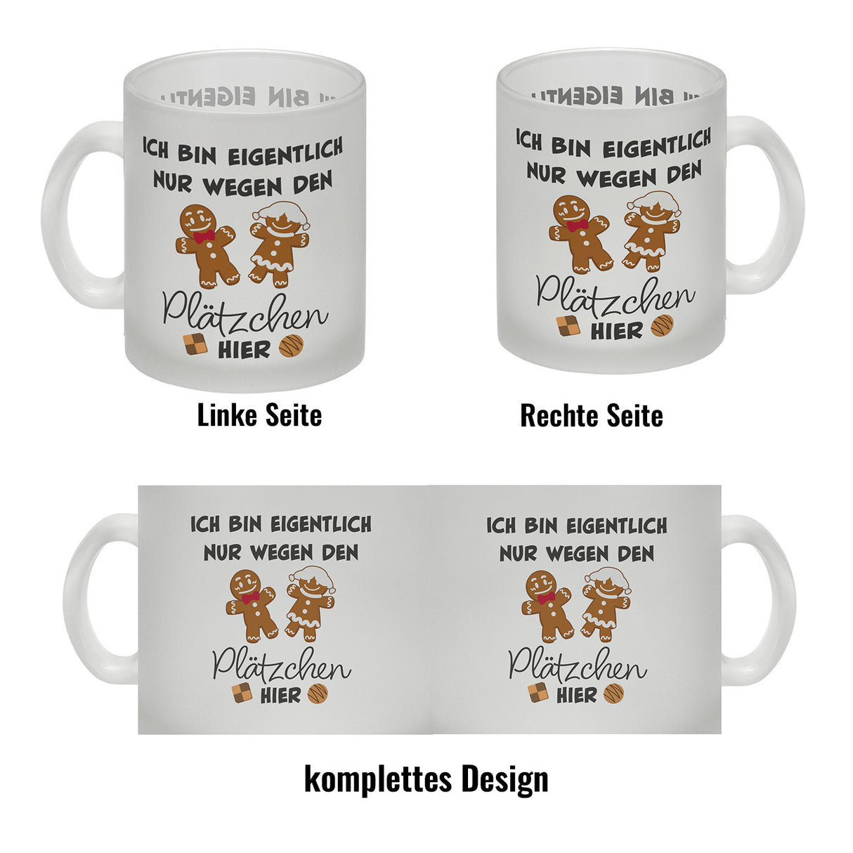 Lebkuchenmännchen Kaffeebecher mit Spruch
